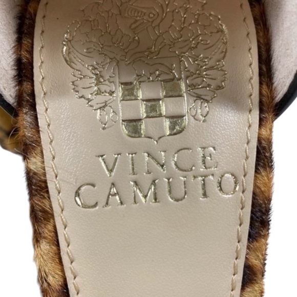 Vince Camuto Lauralie Leopard Animal Print  Mob Wife Stiletto Heels Size 7 - Picture 9 of 10